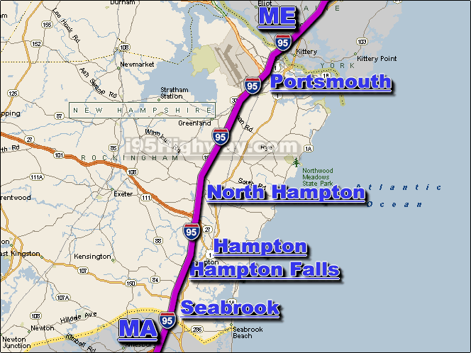 Interstate 95 NH Traffic Map