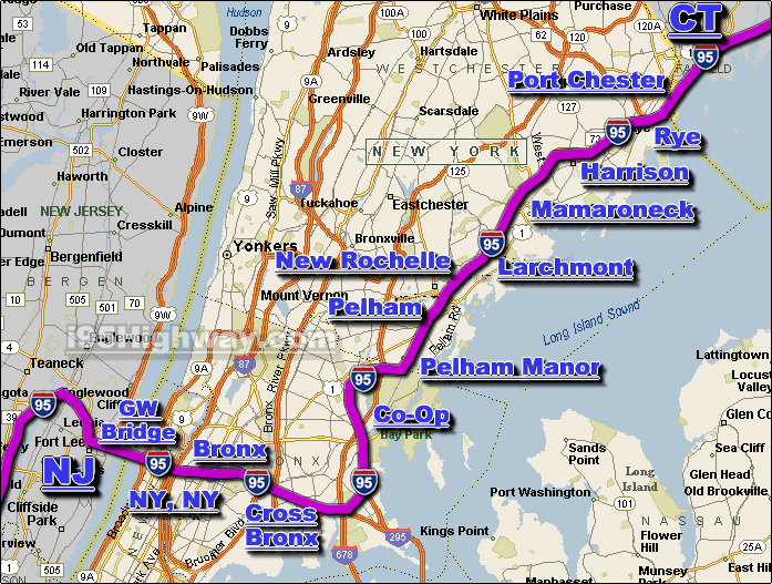 Interstate 95 NY Driving Distance