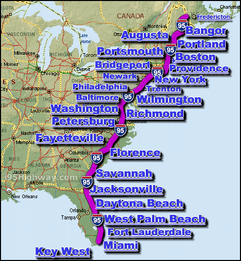 I-95 Driving Distance