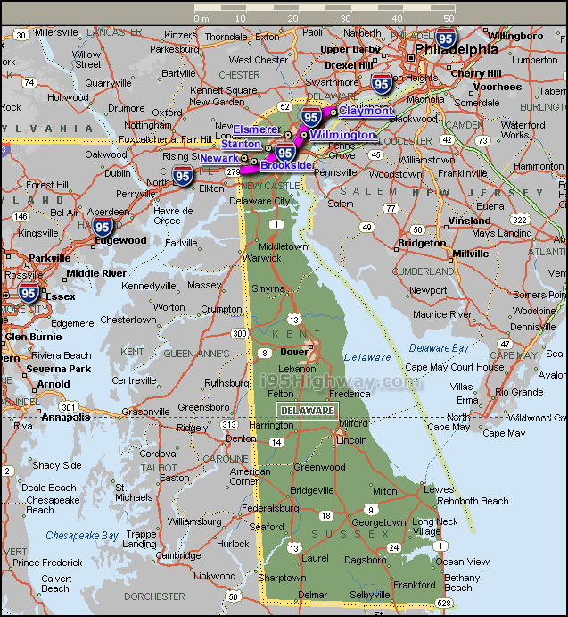 Map Delaware