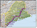 I-95 Maine map