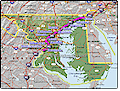 I-95 Maryland map